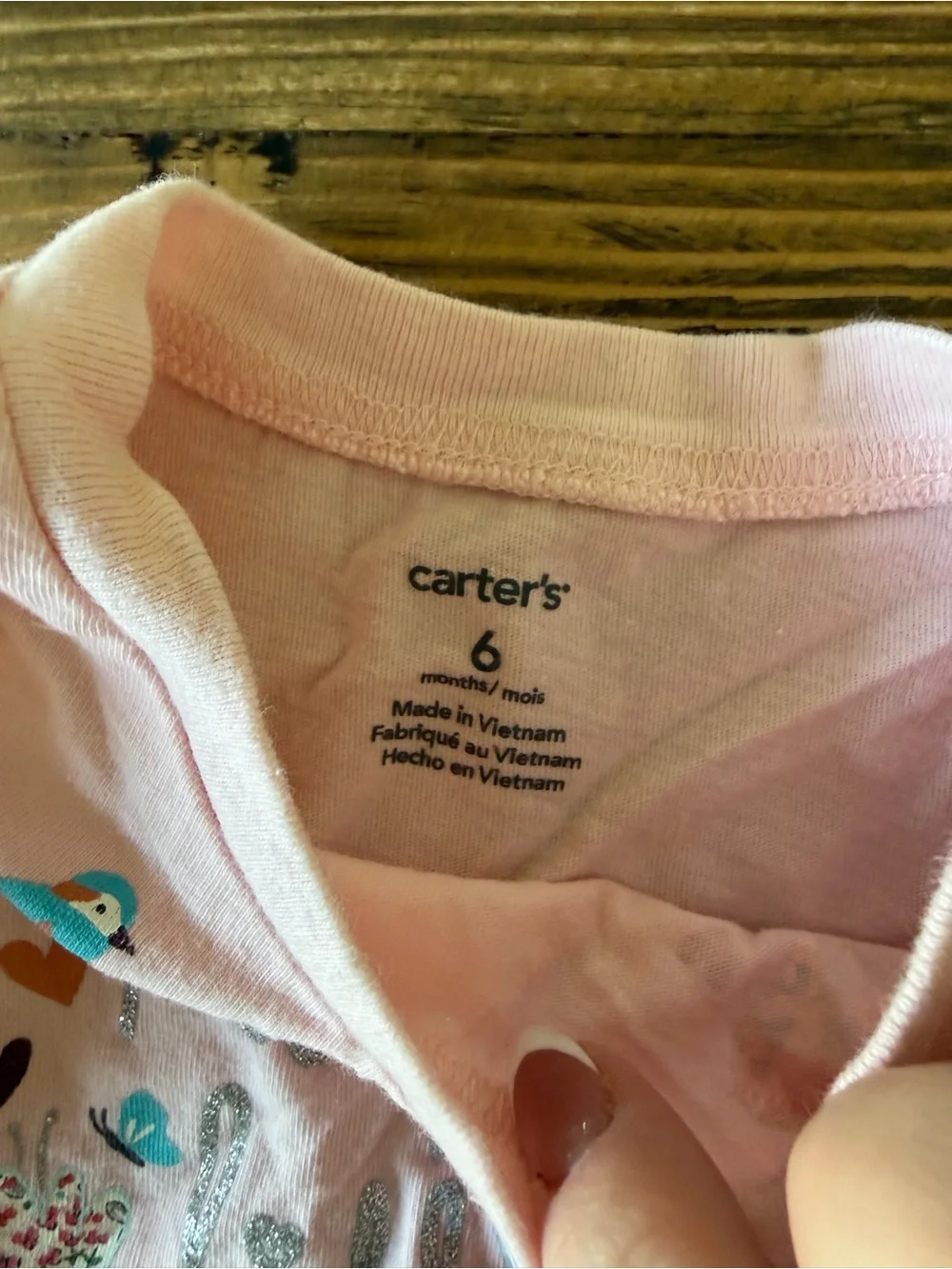Carter’s 6 MONTH Pink Long-Sleeve Kids Top
